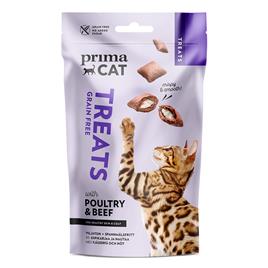 PrimaCat Crunchy Treats Skin & Coat com carne de aves e vaca - 40 g