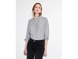 Sweatshirt De Mulher Mo Riscas Popelina Azul (l)