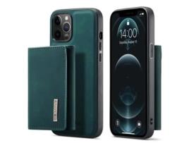 Capa Inch Para Iphone 12 Pro Max Dg.ming Pele Sintética Magnética Verde