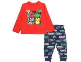 Pijama de Criança VINGADORES Algodão Vermelho (XS)