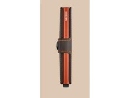 Porta-cartões Unissexo Secrid Mm Miniwallet Truffle Pele Laranja