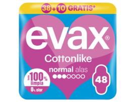 Pensos Higiénicos Cottonlike Normal Com Abas Evax