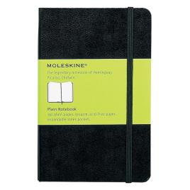 Bloco de Notas Classic Hard Cover, 14 x 9 cm, 96 Folhas, Quadriculado, Capa Dura em Cartão, Preto