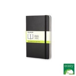 Bloco de Notas Classic Hard Cover, 14 x 9 cm, 96 Folhas, Liso, Capa Dura em Cartão, Preto