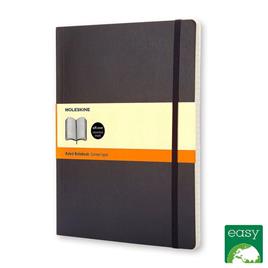 MOLESKINE Bloco de Notas Classic Soft Cover, 25 x 19 cm, 96 Folhas, Pautado, Capa Soft, Preto