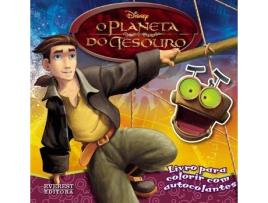 O planeta do tesouro livro para colorir com autocolantes