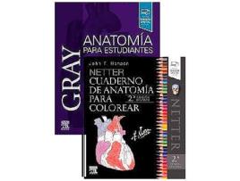 Livro Pack Anatomía Para Estudiantes +Netter. Cuaderno De Anatomía Para Colorear de Hansen Drake (Español)