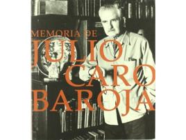 Livro Memoria De Julio Caro Baroja de Vários Autores (Espanhol)