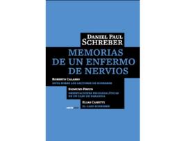 Livro Memoria De Un Enfermo De Nervios de Schreber (Espanhol)