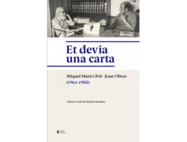 Livro Et Devia Una Carta de Roger Canadell Rusiñol (Catalão)