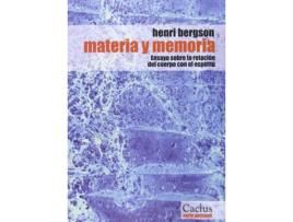 Livro Materia Y Memoria de Henri Bergson (Español)