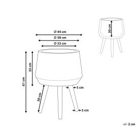 Suporte para vasos 42 x 42 x 33 cm cinzento claro MALAKI