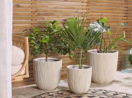 Vaso de flores 37 x 37 x 38 cm creme CHIOS
