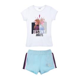 La Reine Des Neiges Conjunto t-shirt e calções, 4-8 anos