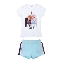 La Reine Des Neiges Conjunto t-shirt e calções, 4-8 anos