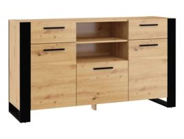 Cômoda ?BIM FURNITURE Nuka (155x45x87 cm - Placa Laminada - Castanho)
