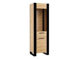 Vitrina ?BIM FURNITURE Nuka E (58x45x188 cm - Placa Laminada - Castanho)