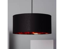 Candeeiro de Suspensão  Reflect (Preto - E27 - 60 W - Tecido)