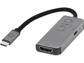 Hub LINQ LQ47999 (USB-C - 2 Portas - Cinzento)