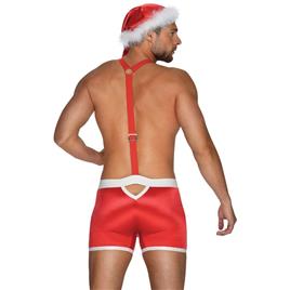 OBSESSIVO - CALÇA MR CLAUS BOXER COM SUSPENSORES E TAMPA XXL / XXXL