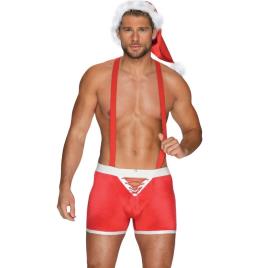 OBSESSIVO - CALÇA MR CLAUS BOXER COM SUSPENSORES E TAMPA XXL / XXXL