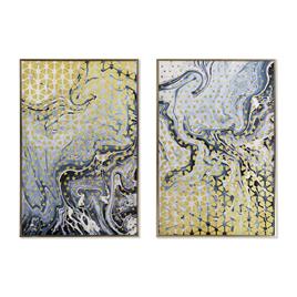 Pintura DKD Home Decor Abstrato (2 pcs) (60 x 3 x 90 cm)