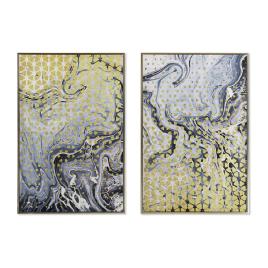 Pintura DKD Home Decor Abstrato (2 pcs) (60 x 3 x 90 cm)