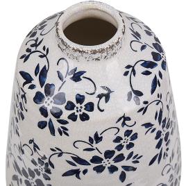 Vaso branco e azul marinho 25 cm MARONEIA