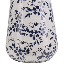 Vaso branco e azul marinho 25 cm MARONEIA