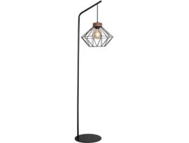 Candeeiro de Pé  Antibes (Preto - LED - 60 W - Madeira)