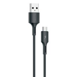 Cabo USB-A 2.0 Macho / MicroUSB Macho 3A Preto 1m 