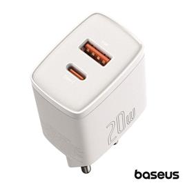 Alimentador Comutado USB-A/USB-C PD 3.0 20W Branco 