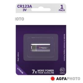 Pilha Lithium CR123A 3V 1x Blister 