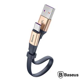 Cabo USB-A 3.0 Macho /  USB-C 23cm Preto/Dourado HW 