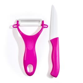 Conjunto Faca Cozinha + Descascador Cerâmico