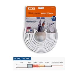 Cabo Coaxial  25M Branco 19VAtC