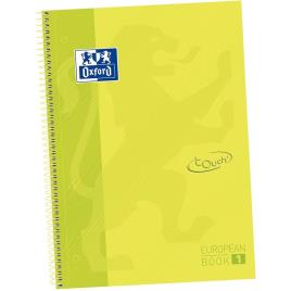 Caderno Espiral Quadriculado  Verde Lima A4 80 Folhas