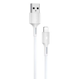 Cabo USB-A 2.0 Macho / Lightning Macho 3A Branco 1m WK DESIG