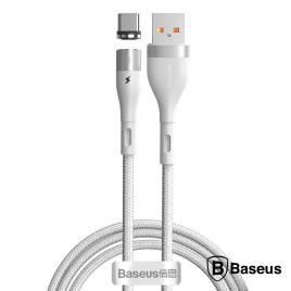 Cabo USB-A 2.0 Macho /  USB-C Magnético 3A 1m Branco 