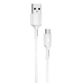 Cabo USB-A 2.0 Macho / MicroUSB Macho 3A Branco 1m 