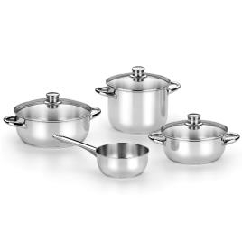 Conjunto de Cozinha Monix Optima 4 Peças Aço Inoxidável