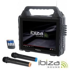 Altifalante Karaoke Portátil C/ Ecrã USB/BT/SD/AUX 