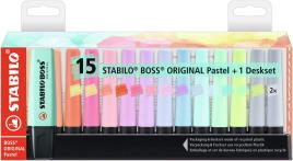 Marcadores  Stabilo Boss conjunto de 15 marcadores STABILO