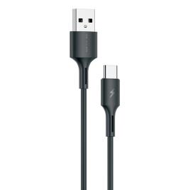 Cabo USB-A 2.0 Macho / USB-C Macho 3A Preto 1m 