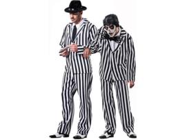Fato de Homem  Fantasma Às Riscas 4 Em 1 (Tam: Tamanho Único)