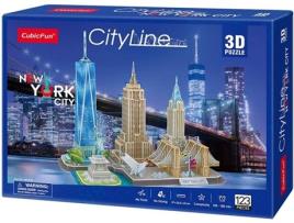 Puzzle 3D WORLD BRANDS New York (8 anos - 123 peças)