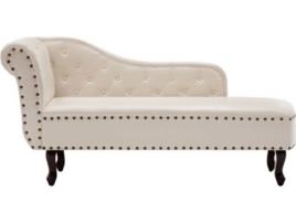 Chaise-Longue  60783 (168 x 58 x 77 cm - Couro Artificial - Branco)