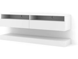 Móvel de TV ?BIM FURNITURE Duo (160x33x30 cm - Melamina - Branco)