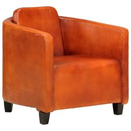 Poltrona  283762 (66 x 70 x 67 cm - Couro - Castanho)