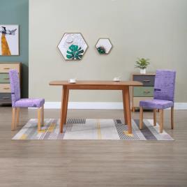 Cadeiras de Refeição  2 Peças Tecido ( 42 x 51 x 95 cm - Roxo)